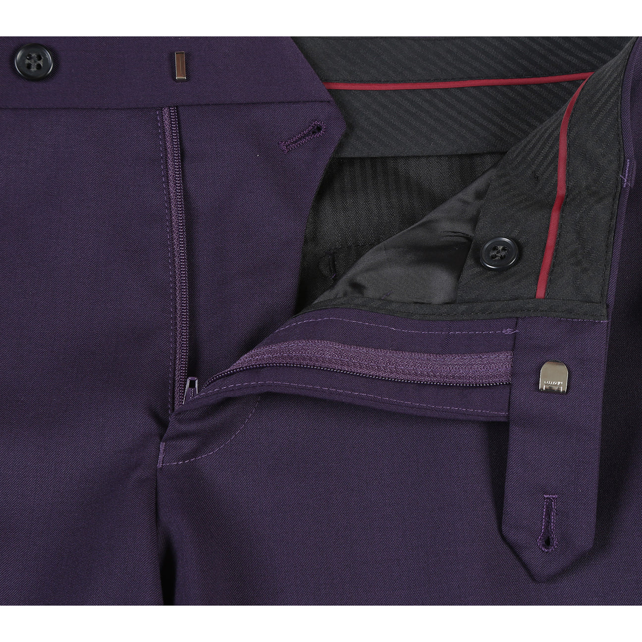 Alessandro Vitello by Renoir Slim Fit Wool Suit in Purple Blue (Style 566-4) - Premium Business Attire for Weddings, Office & Formal Events