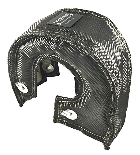 Torque Solution Carbon Fiber Turbo Blanket - Fits T3, T4, T25, T28, GT25, GT28, GT30, GT32, GT35, GT37 Turbochargers | Heat Protection for High-Performance Cars & Racing Applications