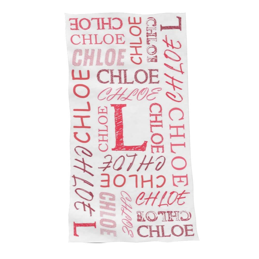 Custom Name Beach Towel 30x60 Inches - Personalized Towel for Kids, Girls & Boys - Soft Bath & Swim Towel with Embroidery - Perfect for Pool, Beach & Vacation Gifts
