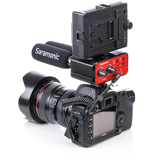 Saramonic SR PAX1 Dual Channel Audio Mixer with Preamp & Microphone Adapter for Podcasting, Live Streaming, and Video Recording