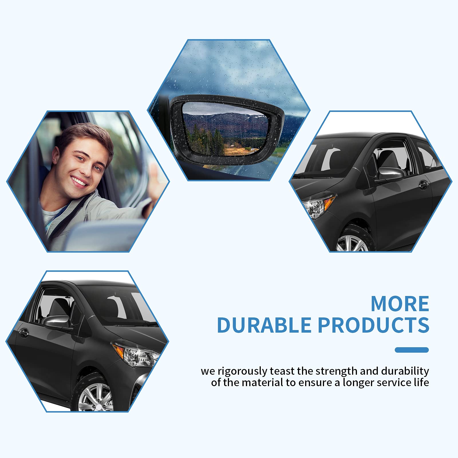 ECCPP Passenger Side Mirror Replacement for 2016-2018 Toyota Yaris & Yaris iA - Right Side Power Adjustable Manual Folding Turn Signal Rear View Mirror - Perfect for Daily Commuting, City Driving and Parking Assistance