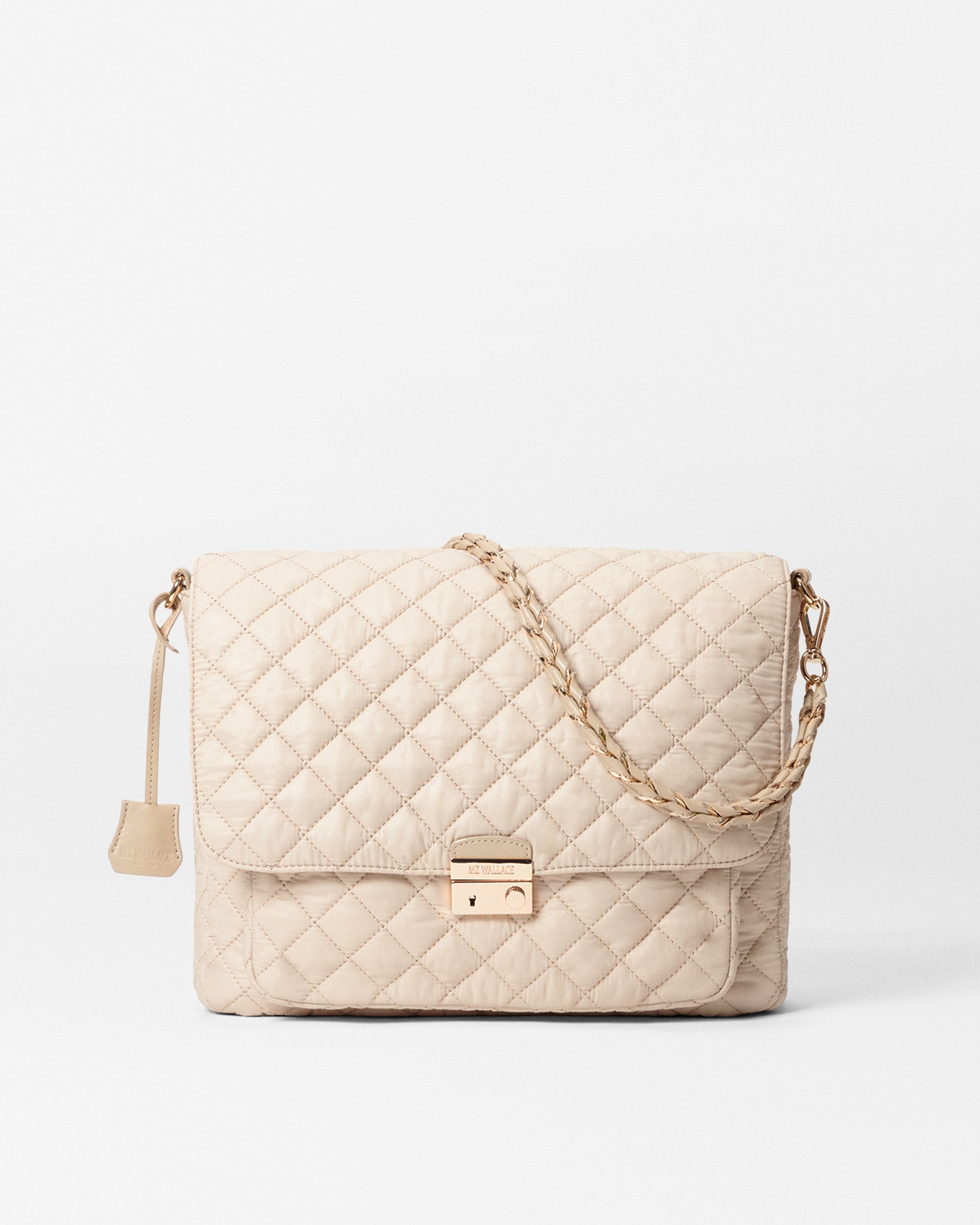 Buff Large Crosby Lock Crossbody Bag - Stylish & Secure Leather Handbag for Women - Perfect for Travel, Work & Everyday Use