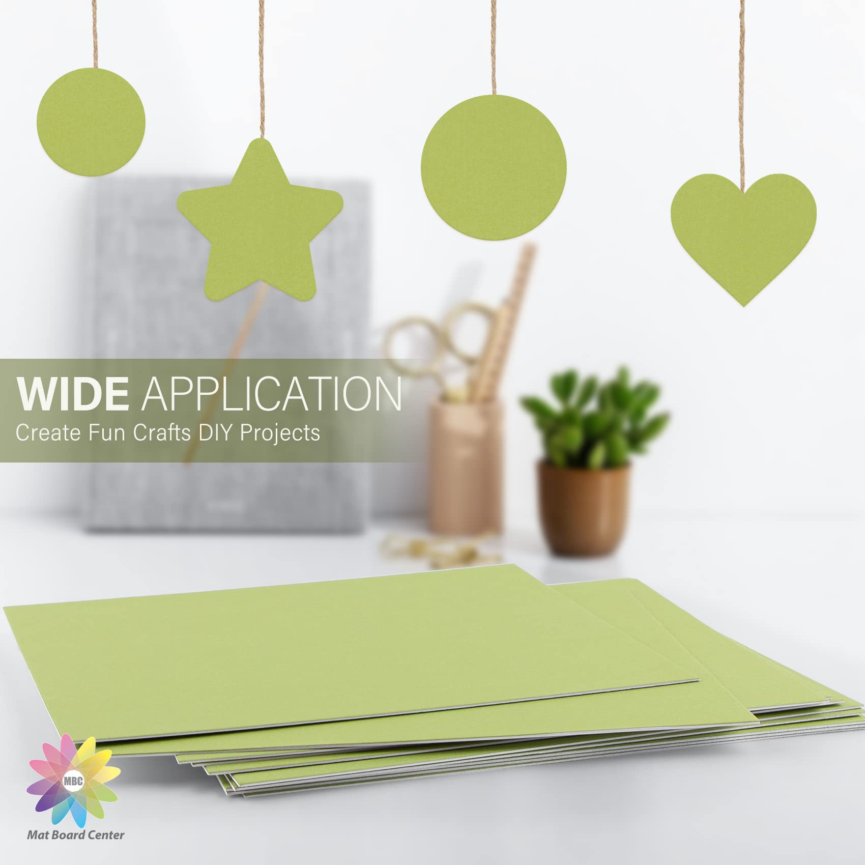 10 Pack 8x10 Uncut Photo Mat Boards - Olive Green Matte Backing Boards for Pictures, Prints, Frames & Artwork | Perfect for DIY Framing, Scrapbooking & Home Decor Projects