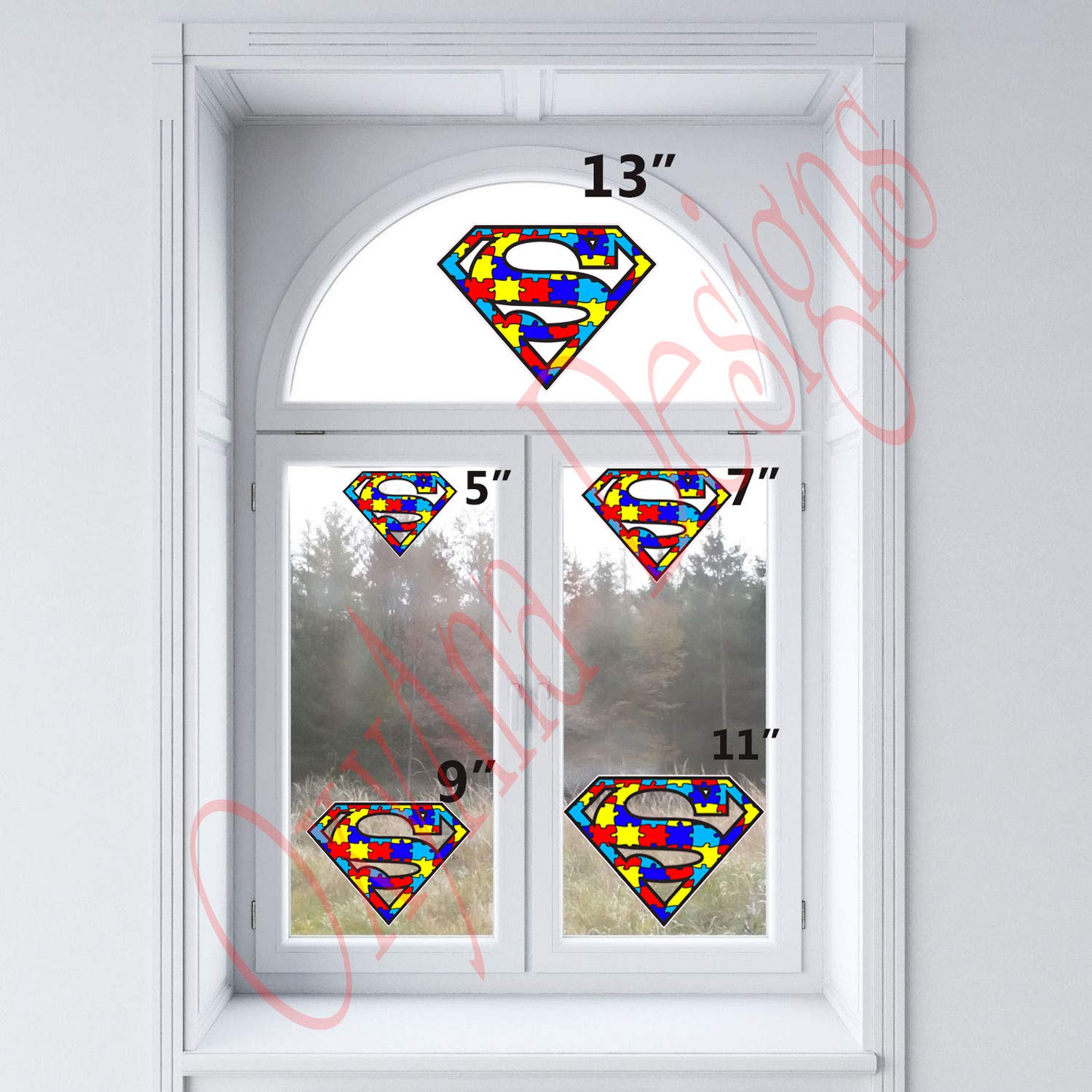 Autism Awareness Static Cling Window Decal - 5 Inch Reusable Vinyl Sticker for Windows, Mirrors & Metal Surfaces | Perfect for Classrooms, Offices & Home Decor