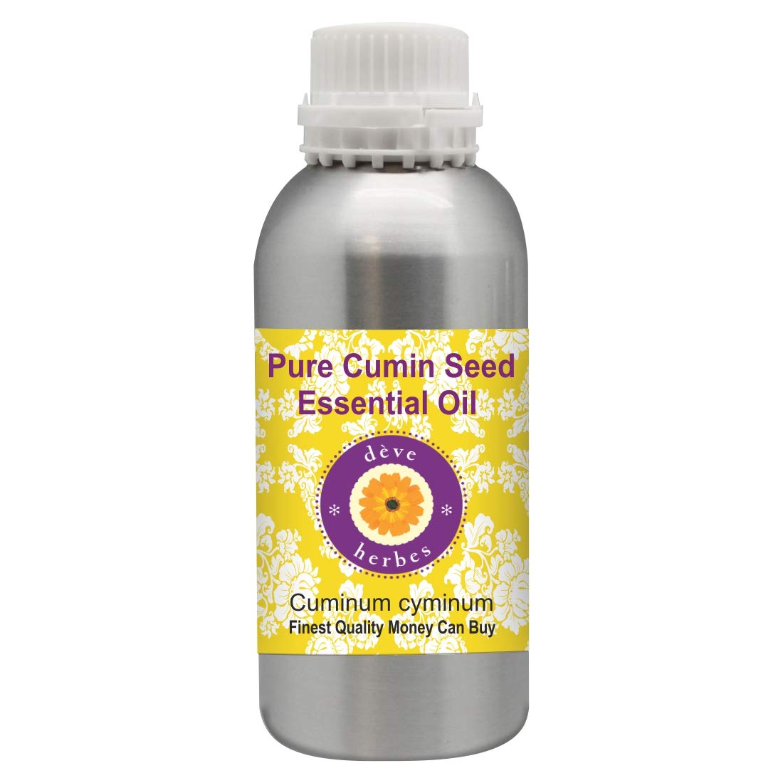 **Deve Herbes Pure Cumin Seed (Jeera) Essential Oil (Cuminum cyminum) - 1250ml (42 oz) Steam Distilled for Aromatherapy, Massage & Cooking**