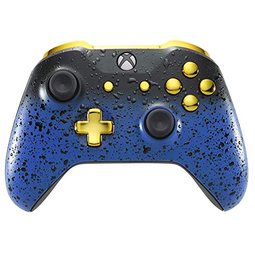 Xbox One Wireless Controller - 3D Blue Shadow & Gold Edition | Premium Gaming Controller for Xbox One, PC & Mobile | Perfect for Competitive Gaming & Long Play Sessions