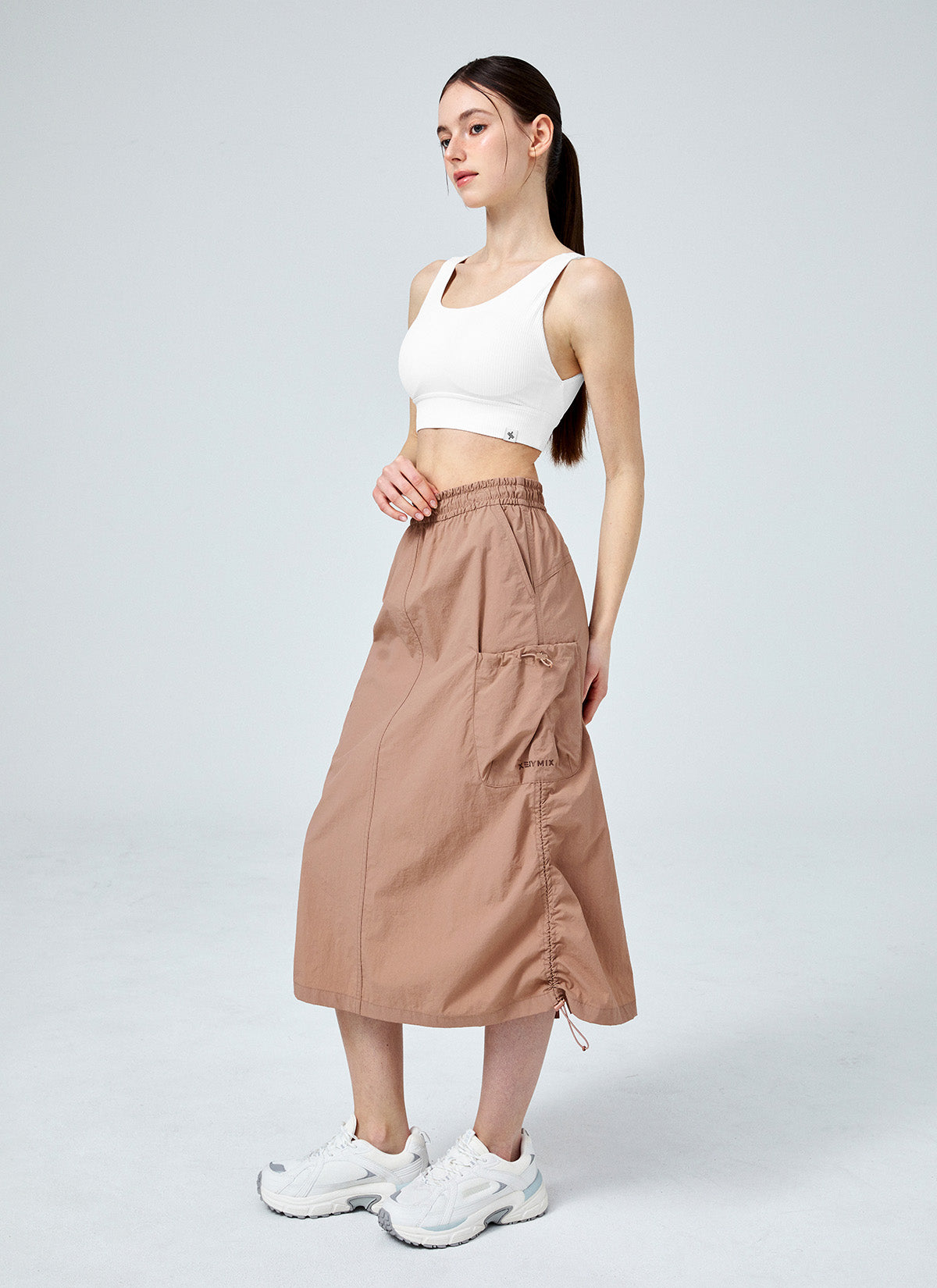 Comfortable Utility Cargo Long Skirts for Women - Stretchable Casual Maxi Skirt with Pockets for Hiking, Travel & Everyday Wear