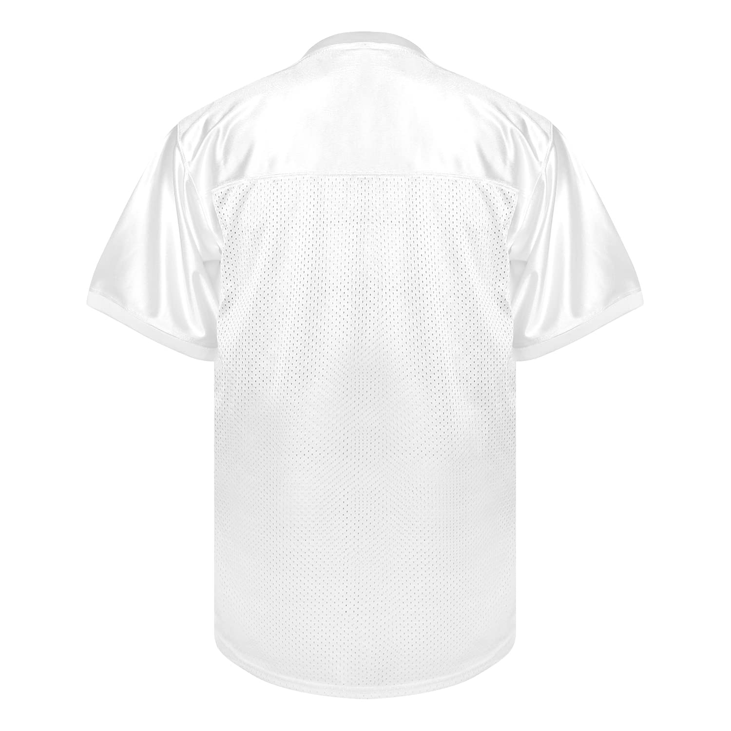 MESOSPERO Men's Plain Football Jerseys - Breathable Mesh Polyester Sports Shirt, Pullover Style, Sizes S-3XL, Black/White/Grey - Perfect for Football Practice, Team Sports & Casual Wear