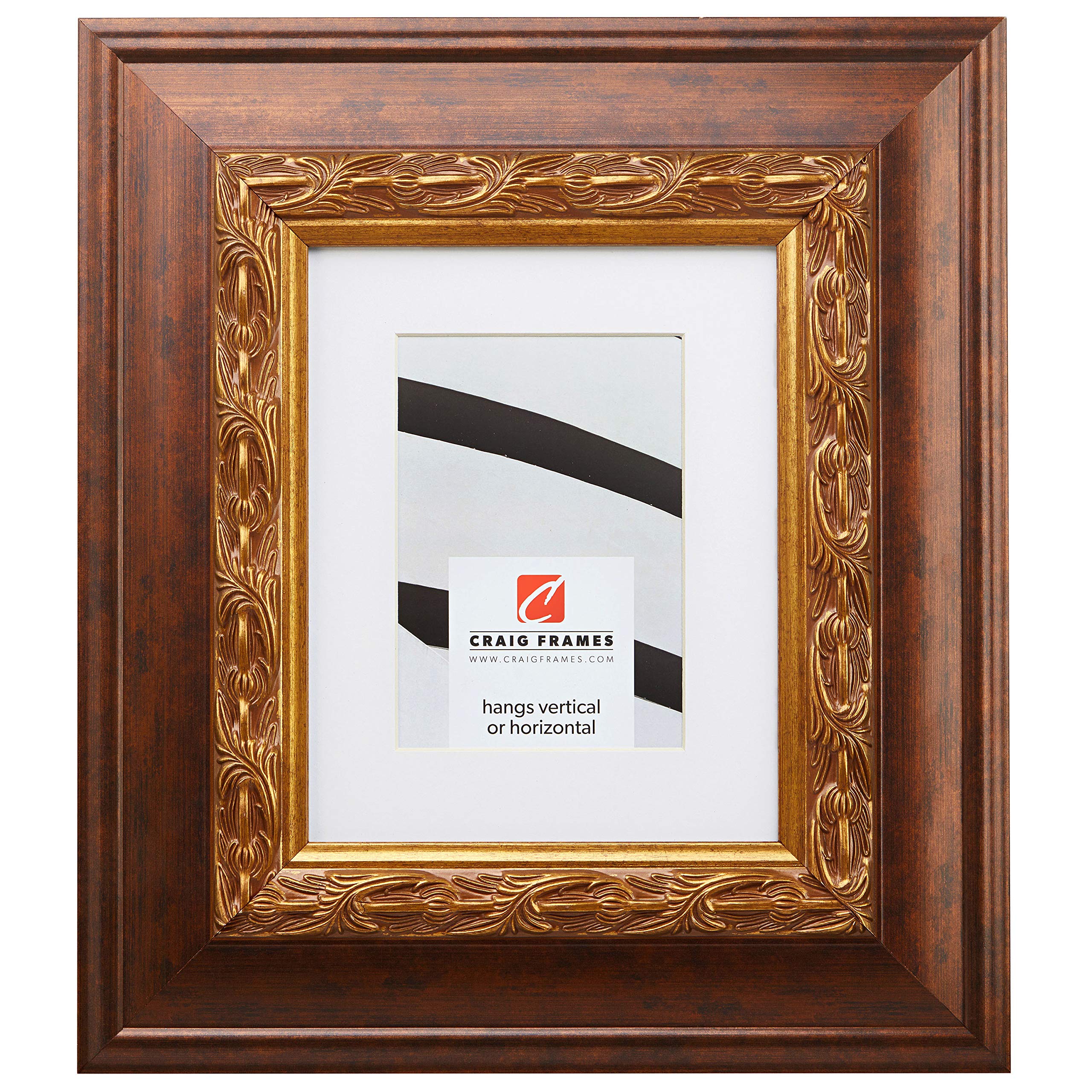 Craig Frames Gotham - 24 x 36 Inch Ornate Gold and Bronze Picture Frame with Mat for 20 x 30 Inch Photos - Perfect for Wall Decor, Living Room Art Display & Wedding Portraits