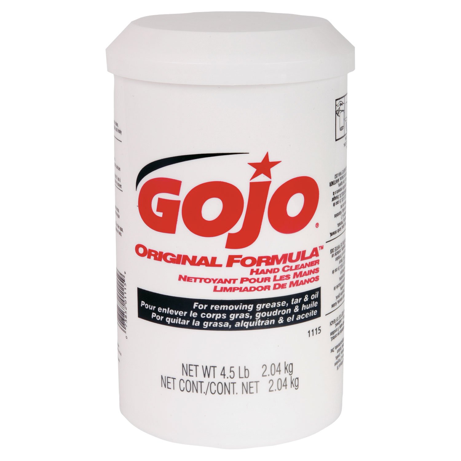 GOJO 1115 Original Formula Hand Cleaner - 4.5lb White Industrial Hand Soap (6-Pack Carton) for Mechanics, Auto Shops & Heavy-Duty Cleaning