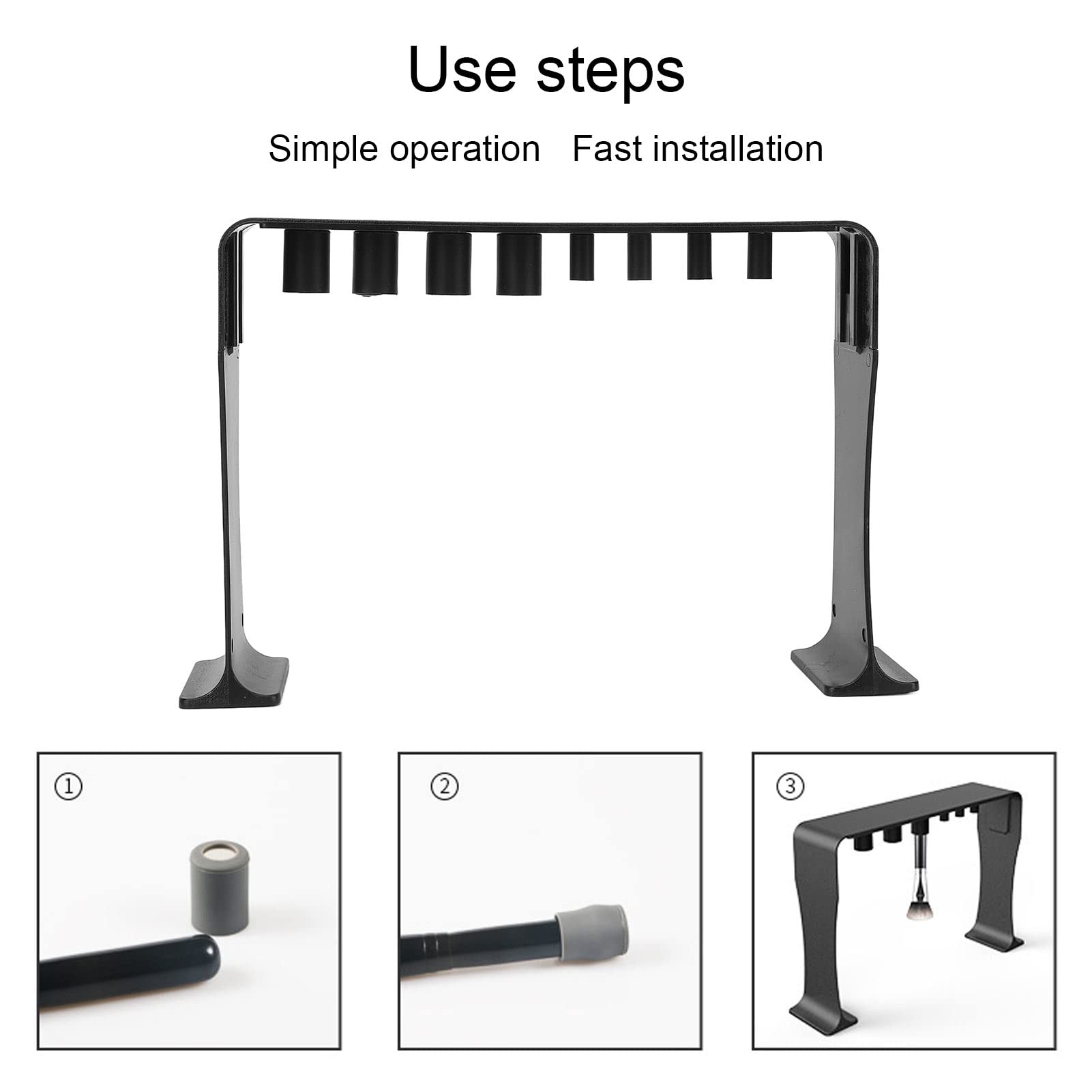 Premium Magnetic Makeup Brush Drying Rack - Detachable Cosmetic Brush Holder & Organizer for Makeup Brushes, Eyebrow Pencils, Painting Pens | Perfect for Vanity, Salon & Travel Use