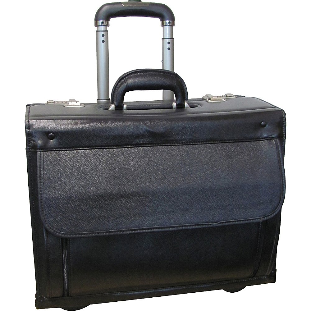 Premium Genuine Leather Laptop Briefcase - 15.6 Inch Business Laptop Bag with Shoulder Strap - Perfect for Office, Travel & Business Meetings (Black)