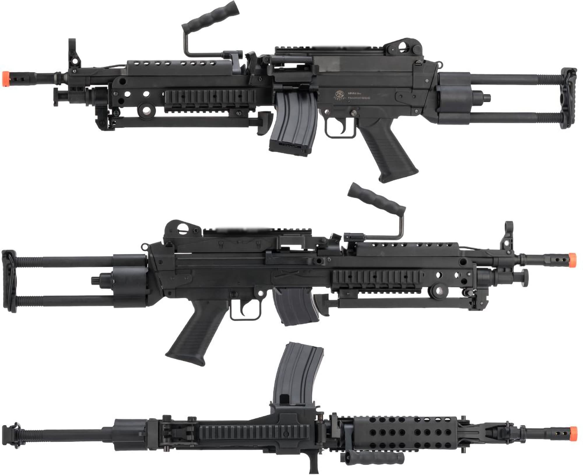 Cybergun FN Licensed Airsoft M.249 400FPS Lightweight AEG Rifle - Perfect for MilSim, Airsoft Battles & Tactical Training (Basic Package)