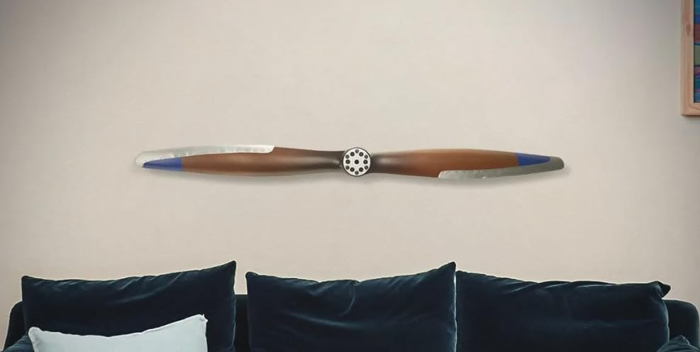 Sporty's Aviation Gifts 6-Foot Classic Wooden Propeller with Aluminum Edging - Perfect for Aviation Enthusiasts, Home Decor & Pilot Gift Ideas