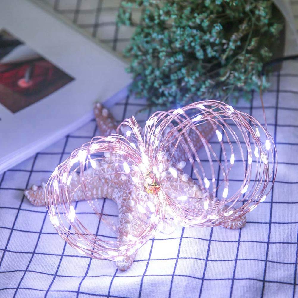 Wireless Remote Control LED String Lights - 33ft Fairy Lights for Indoor & Outdoor Decor, Party, Wedding, Garden, Window, Festival Lighting (Warm White) - Perfect for Bedroom, Christmas, Halloween, and Home Decoration