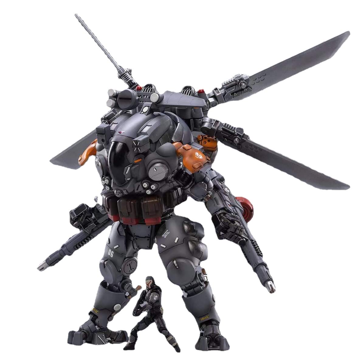 Pipigirl 1/25 Removable Soldier Mecha Action Figure - Heavy Firepower Iron Skeleton Combat Armor Model Kit (Iron Skeleton 06 Attack Type) for Collectors & Military Enthusiasts | Display, Photography & Battle Scenes