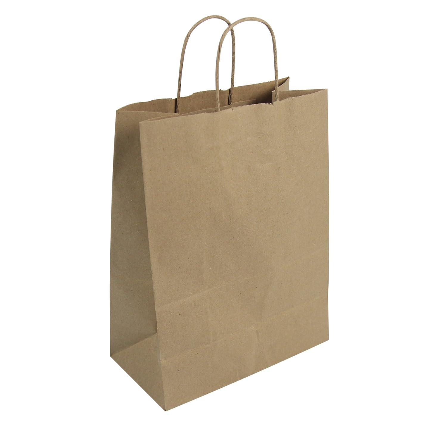 Duro Bag Missy Dubl Life 60# Recycled Kraft Shopping Bags - FSC Certified (Pack of 250) - Eco-Friendly Grocery, Retail & Bulk Shopping Bags for Stores, Markets & Sustainable Living