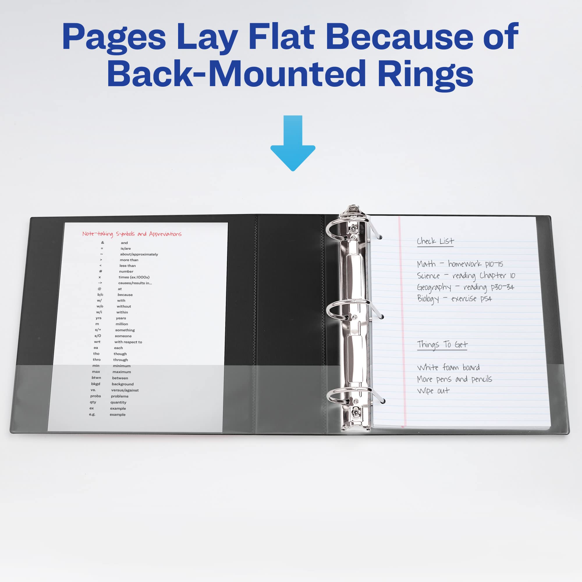 Avery Heavy-Duty 3 Ring Binder with One Touch Slant Rings - 4 Inch Capacity, 4.5 Inch Spine, Black (79098) - Perfect for Office Organization, School Projects & Document Storage