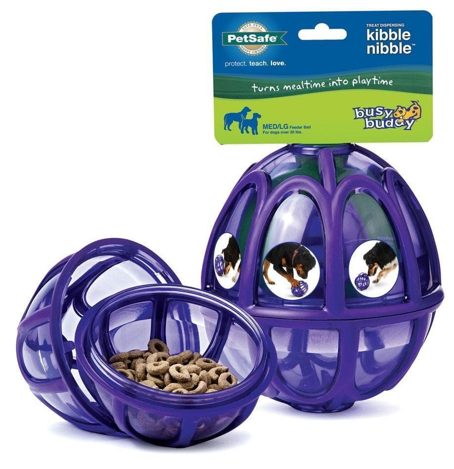Busy Buddy® Kibble Nibble™ Dog Toy - Interactive Treat Dispenser for Small & Medium Dogs - Slow Feeder Puzzle Game for Mental Stimulation - Perfect for Boredom Relief & Training Sessions