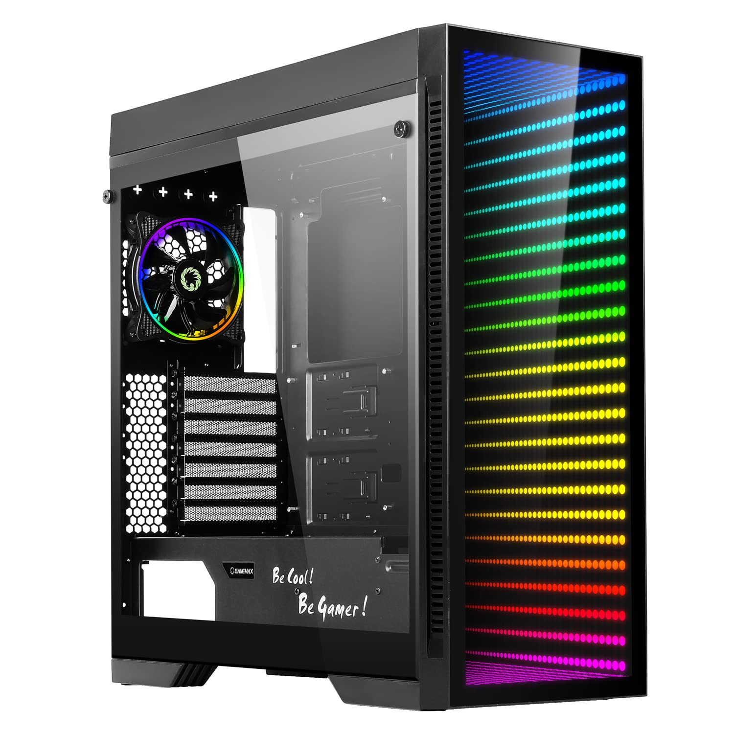 GAMEMAX Abyss-TR Full Tower Gaming PC Case - Tempered Glass Side Panel, ARGB LED Mirror, Supports 7x120mm Fans | Perfect for High-End Gaming Rigs & Custom PC Builds