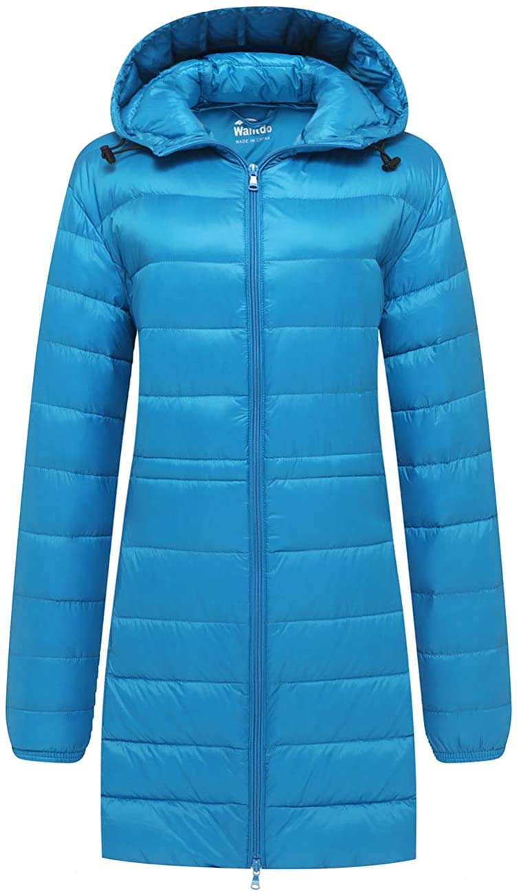 Wantdo Women's Lightweight Packable Down Jacket with Hood - Waterproof Winter Puffer Coat for Outdoor Activities, Travel & Cold Weather