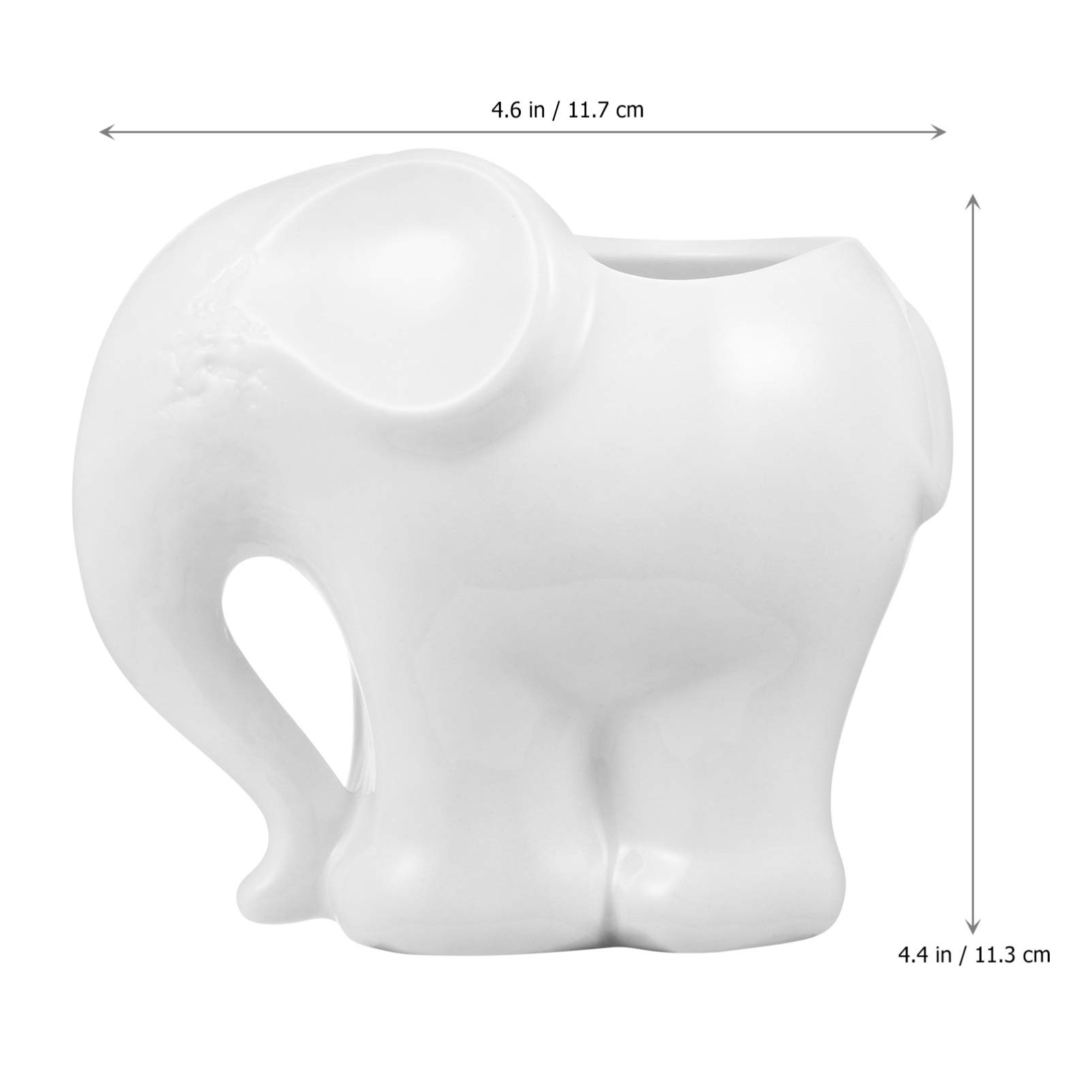 Elephant Ceramic Flower Pot - Cute Cartoon Planter for Succulents, Plants & Flowers | Perfect for Home Decor, Office Desk & Garden Planting