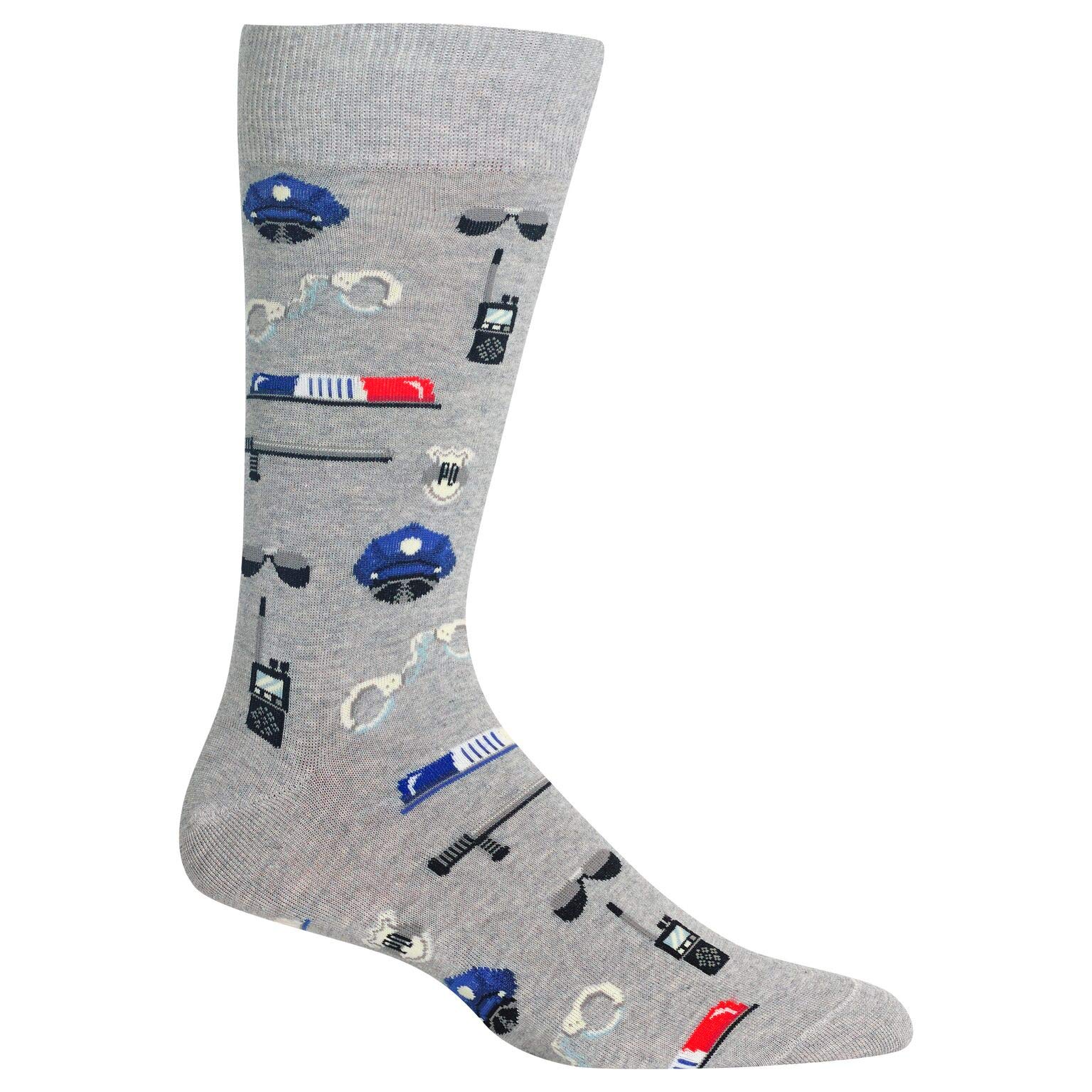 Men's Police Socks - Grey Heather for Shoe Size 6-12.5 | Work & Casual Wear