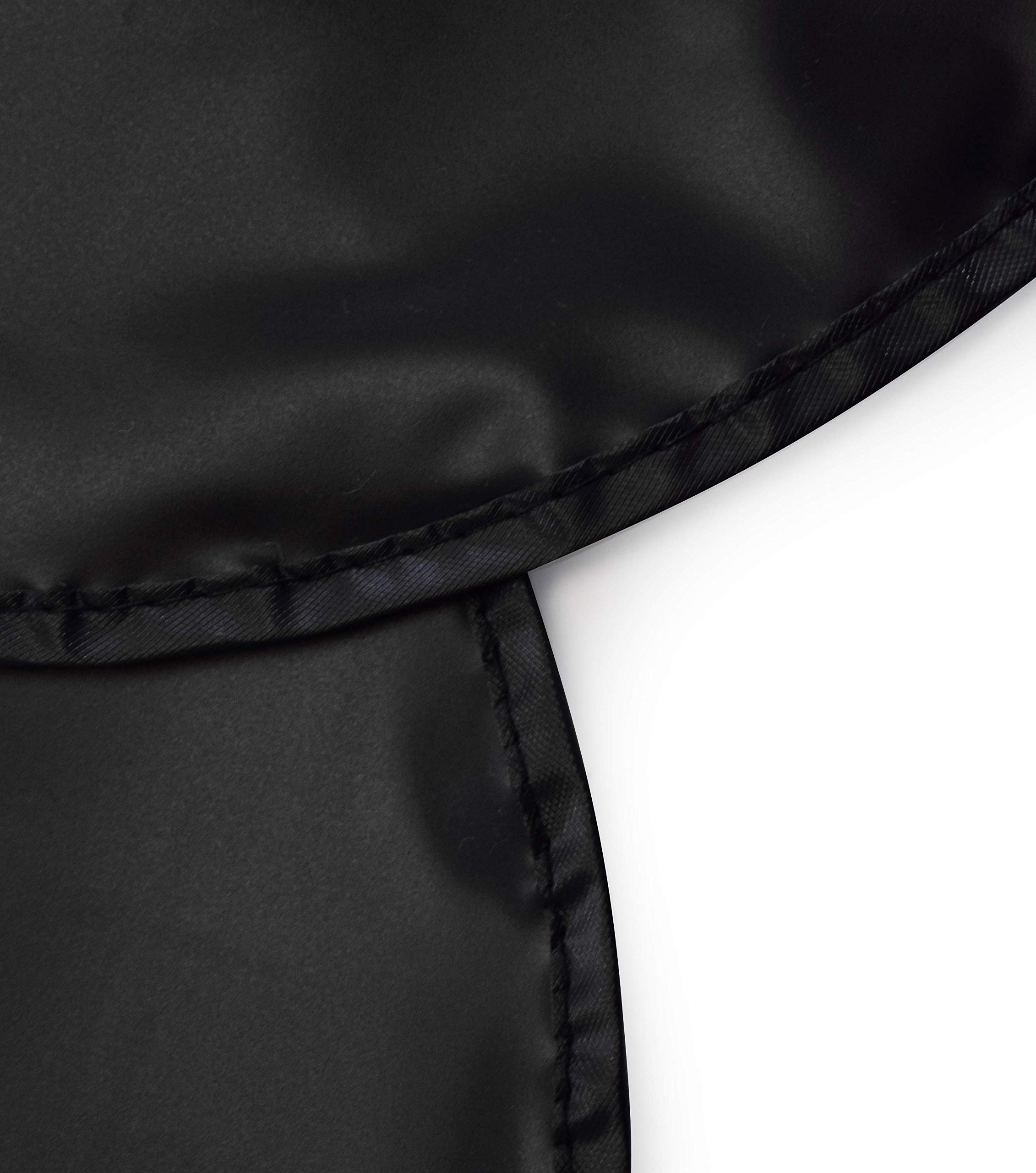 Betty Dain Magnum Shampoo Cape with Velcro Closure - Black Waterproof Hairdressing Cape for Salon & Home Haircuts, Styling & Coloring