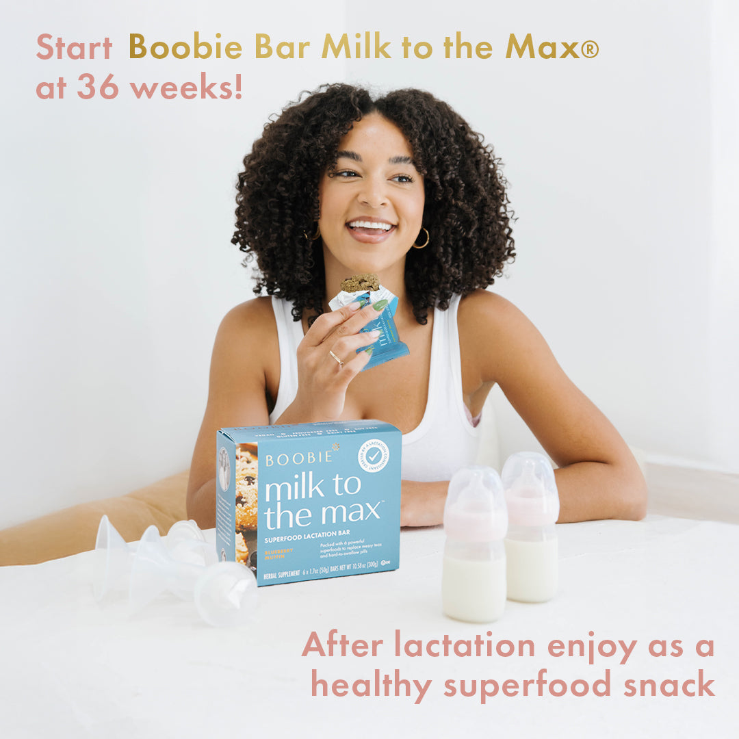 BOOBIE Bar – Organic Lactation Bar with 6 Milk-Boosting Superfoods for Nursing Mothers | Postpartum Snack for Breastfeeding Support & Energy Boost
