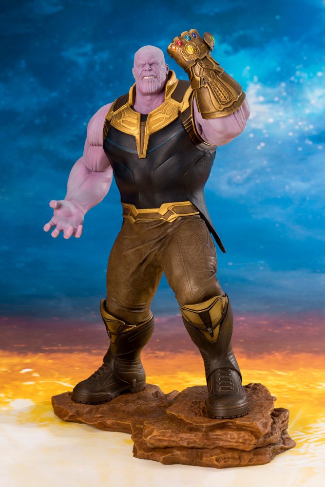 Kotobukiya Marvel Avengers Infinity War: Thanos 1/10 Scale ArtFX+ Statue - Premium Collectible Figure for Superhero Fans & Home Display