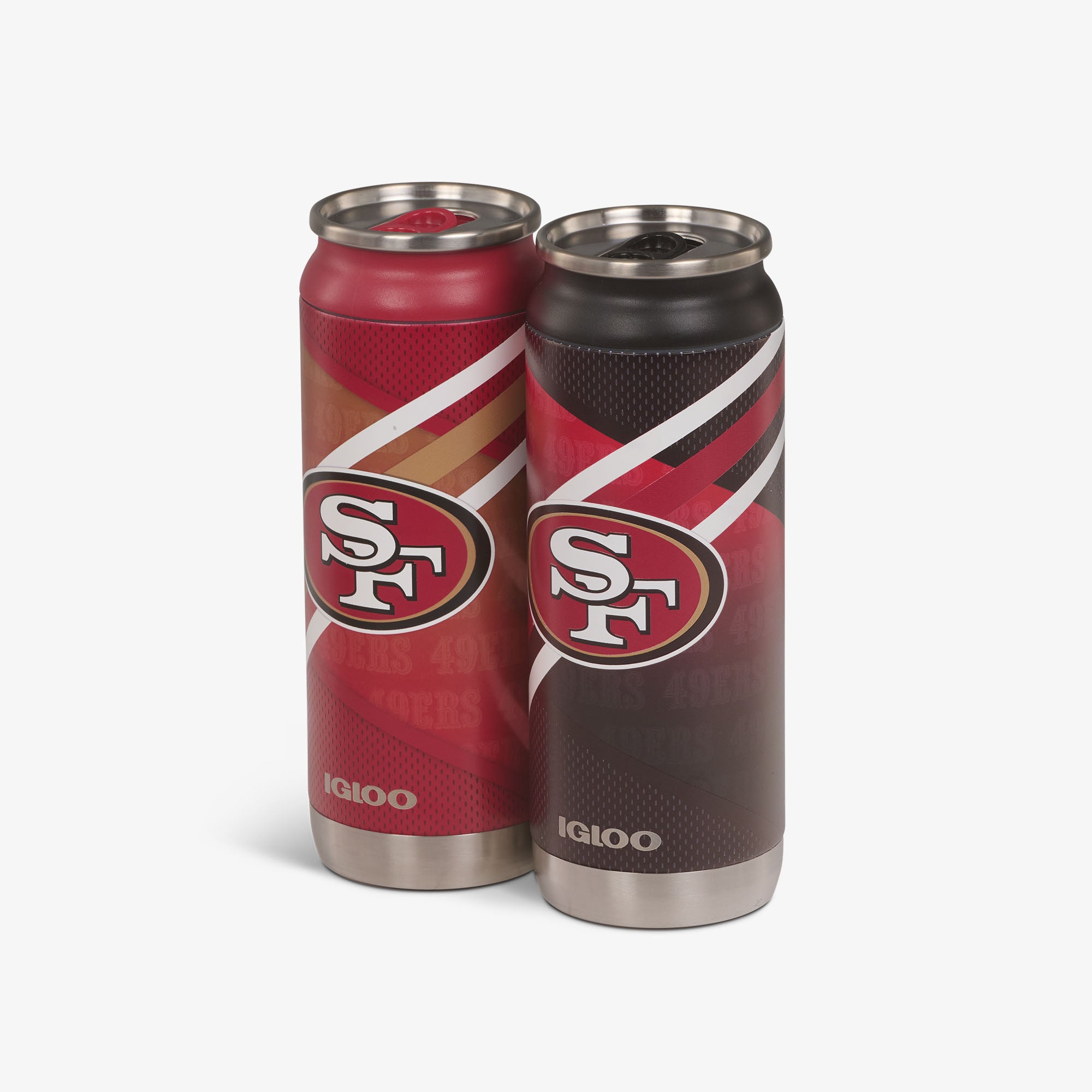 San Francisco 49ers Official NFL Team 16oz Insulated Beer Can Cooler 2-Pack - Perfect for Tailgating, Game Day Parties & Home Decor