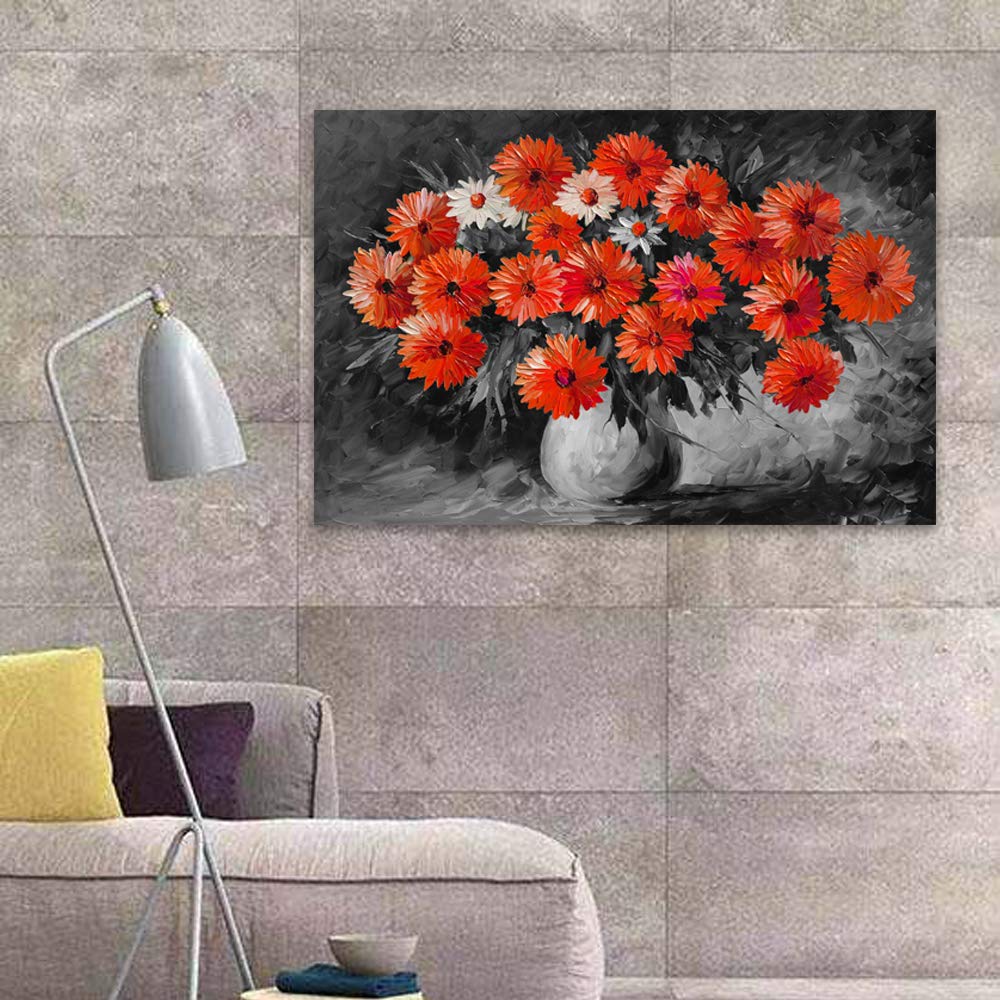 Wall26 Sunflower Canvas Wall Art - 32x48 Inch Framed Floral Painting for Home Decor, Bedroom & Living Room | Perfect for Farmhouse, Boho & Modern Interior Design Styles