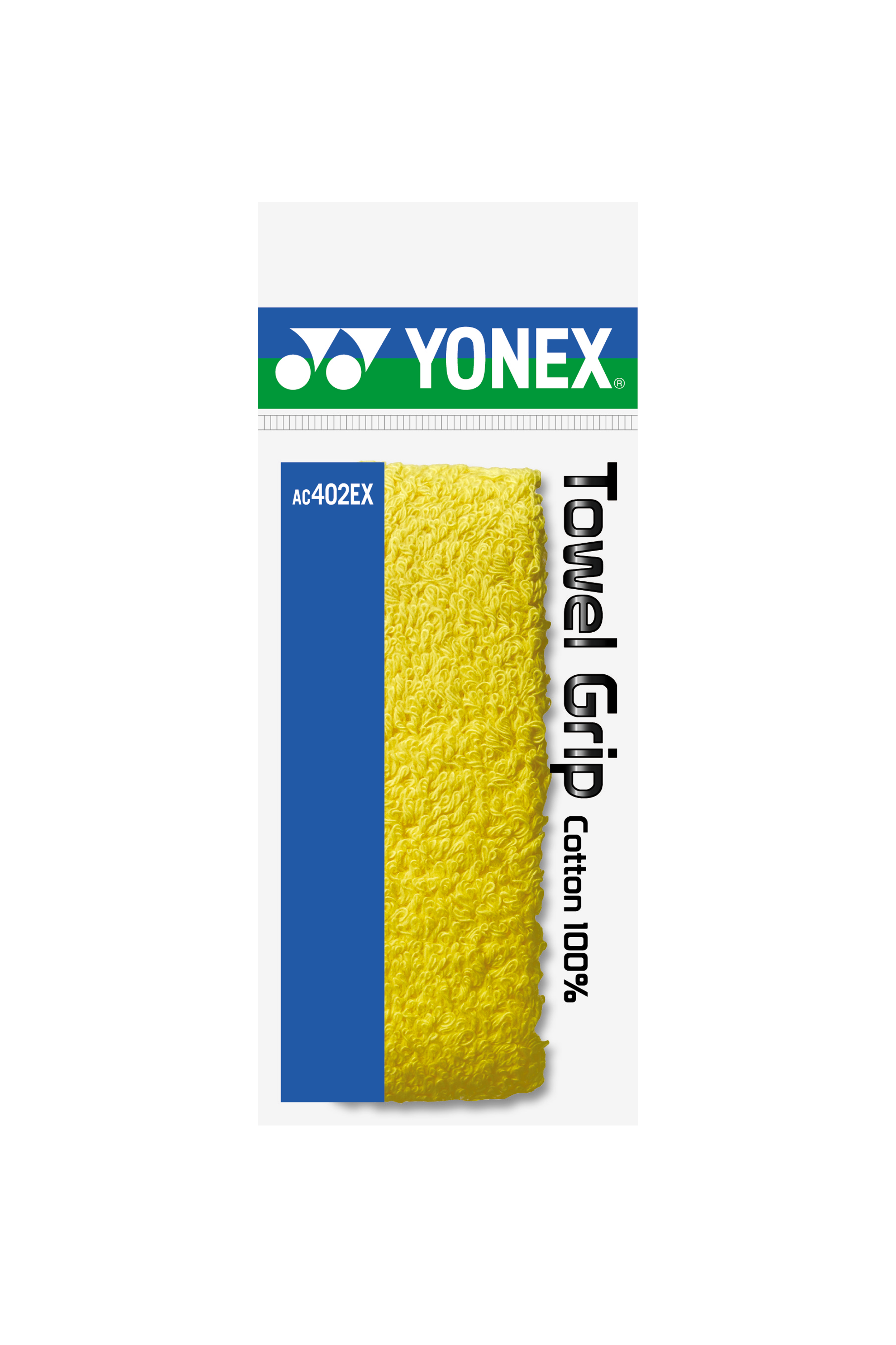 Yonex AC402EX Tennis Badminton Towel Grip - Sweat Absorbent Non-Slip Yellow Grip for Racquet Sports - Perfect for Tennis, Badminton, Squash Players