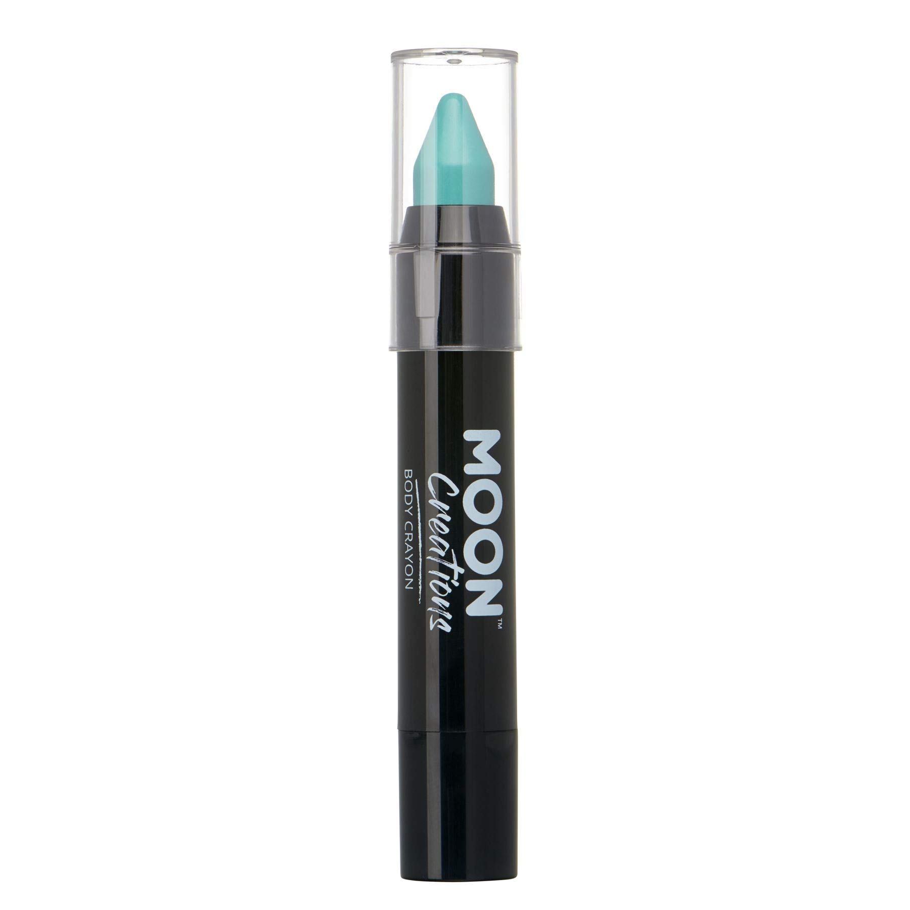 Moon Creations Face & Body Paint Stick - Non-Toxic Turquoise Body Crayon for Kids & Adults (0.12oz) - Perfect for Halloween, Cosplay, Face Painting & Party Makeup