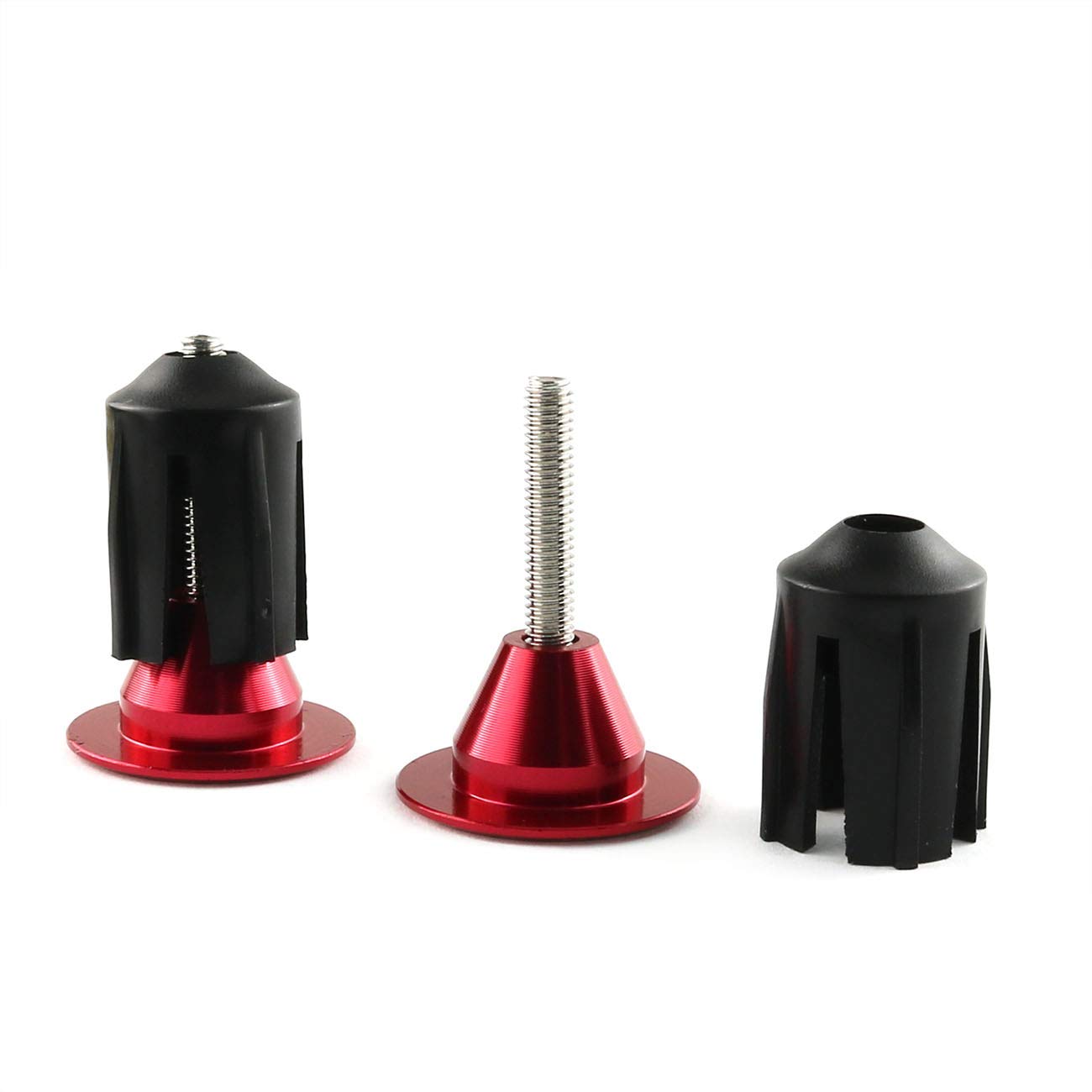 2 Pairs Bike Handlebar End Caps - Durable Bar End Plugs for Mountain & Road Bicycles | Perfect for Cycling Safety and Handlebar Protection
