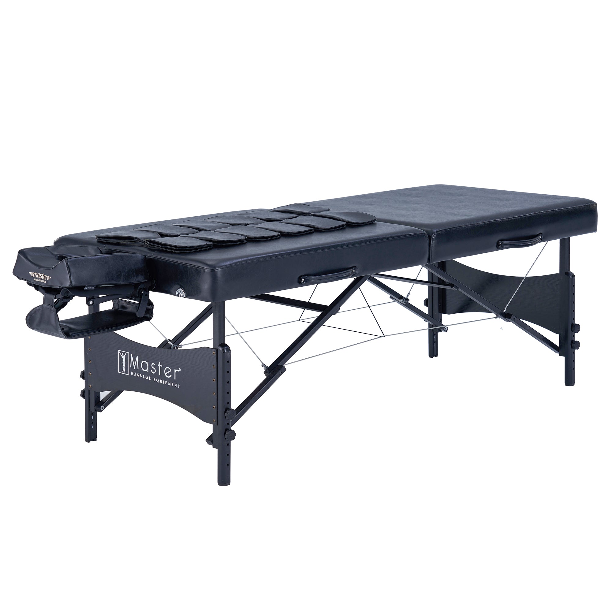 Professional Portable Massage Table with Airbags - Full Body Stretching, 3D Lumbar Traction for Neck, Back, Waist & Hip Pain Relief - Chiropractic Table for Home & Clinic Use - Ideal for Physical Therapy, Relaxation & Pain Management (Black)