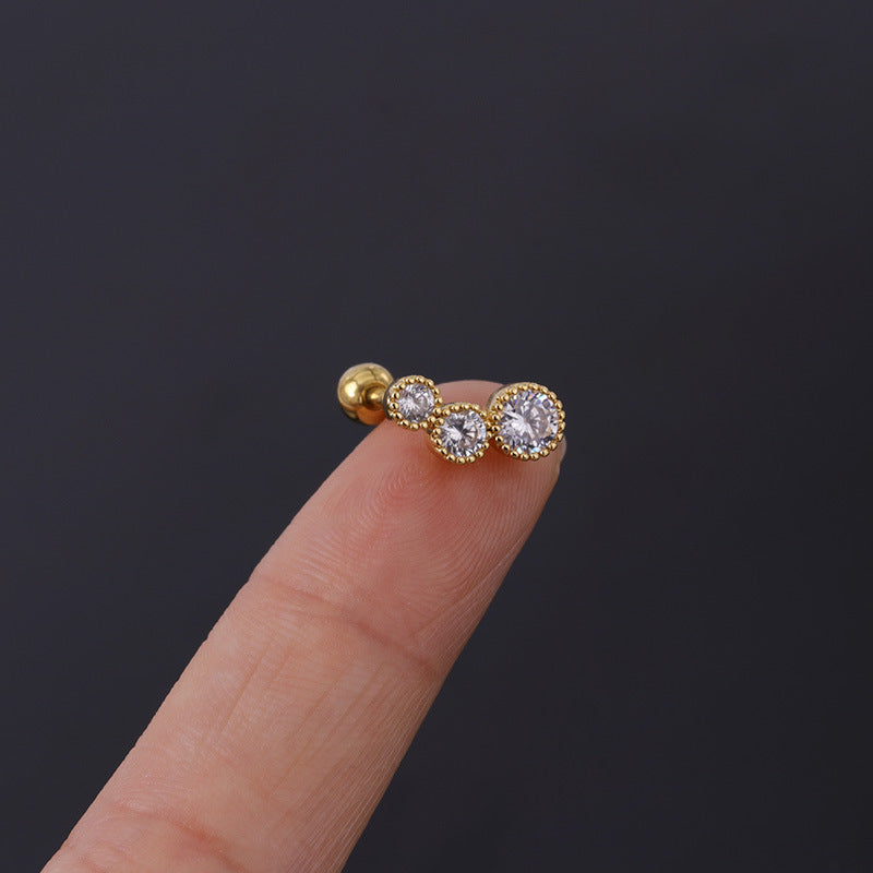 1.2mm Marquise Geometry Daith Stud Piercings - 316L Surgical Steel Body Jewelry for Cartilage & Ear Piercing | Perfect for Everyday Wear & Special Occasions