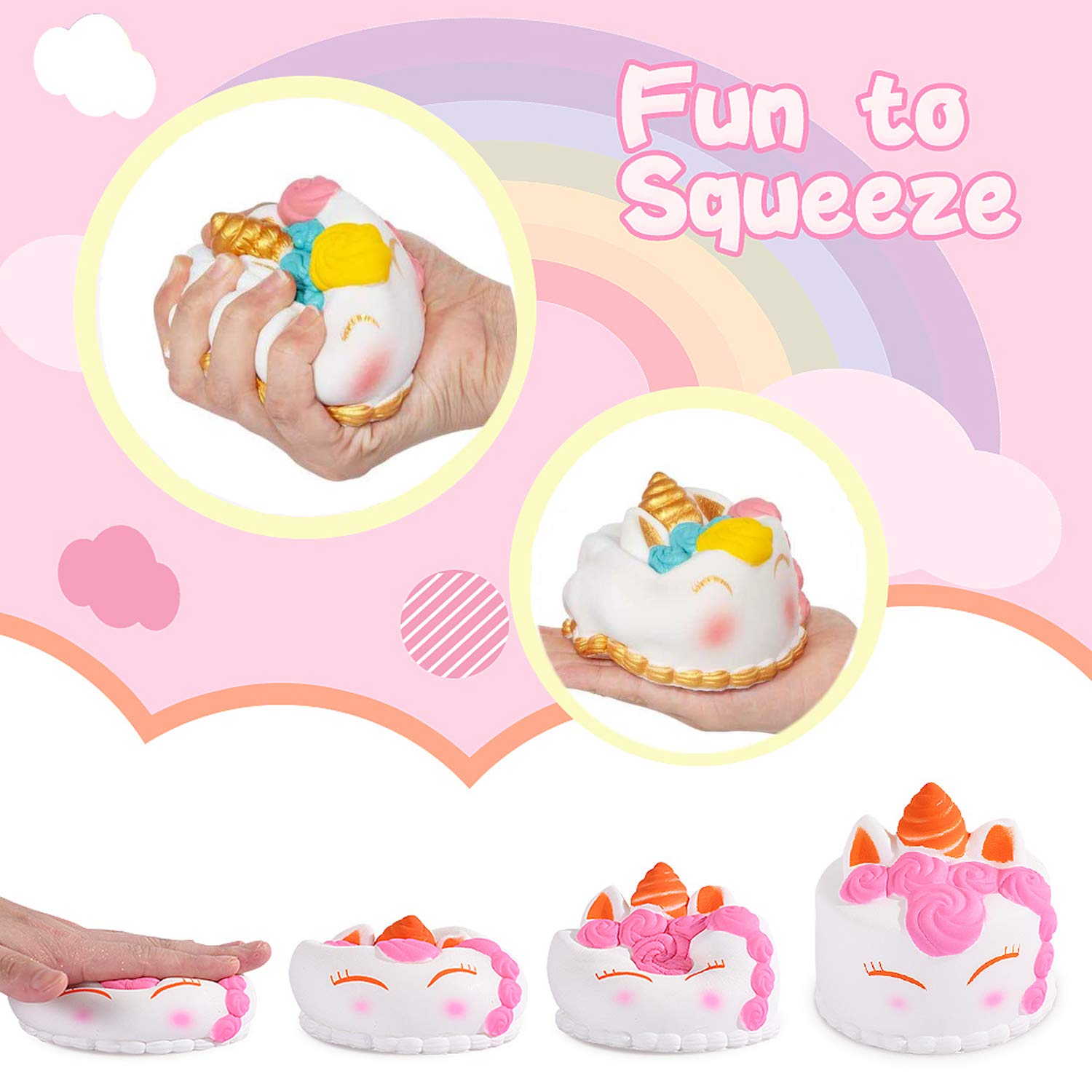 DIY Dessert Painting Kit for Kids - Kawaii Soft Squishy Slow Rise Arts & Crafts Set for Girls & Boys - Stress Relief Toys for Children & Adults - Perfect for Birthday Parties, Classroom Activities & Anxiety Relief