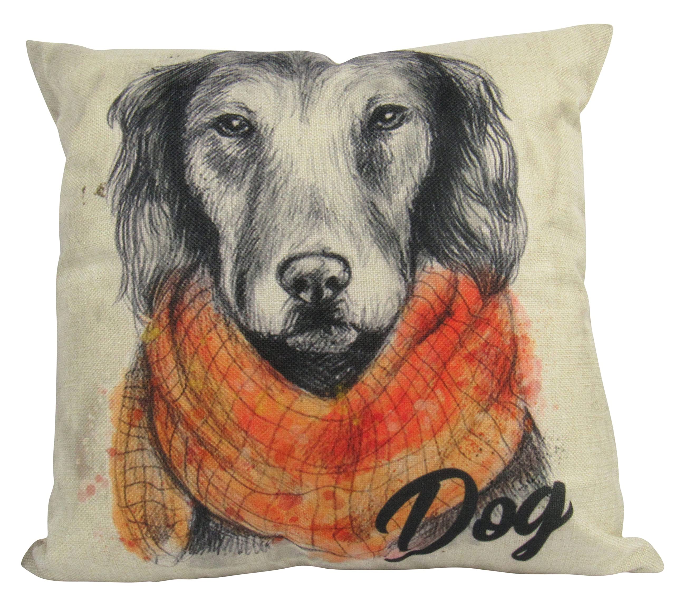 Hand Drawn Custom Dog Portrait Throw Pillow Cover - Unique Personalized Pet Gift for Dog Lovers, Soft Home Decor Cushion Cover for Living Room, Bedroom & Sofa | Perfect Housewarming Gift for Dog Owners | Ideal for Pet-Themed Home Decor, Dog Birthday Parties & Cozy Interior Styling | Great for Gifts, Nursery Decor & Pet Lover's Home Accessories
