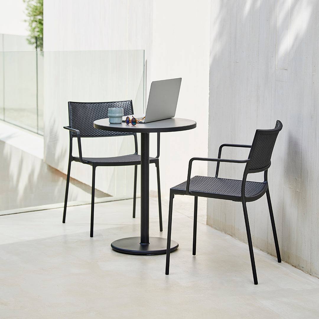 Round Cafe Table - Stylish & Durable Indoor/Outdoor Dining Table for Coffee Shops, Restaurants, and Home Patios - Perfect for Small Spaces and Cozy Gatherings