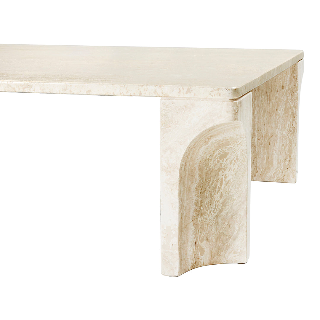 Modern Doric Coffee Table - Solid Wood Living Room Furniture for Home Decor | Perfect for Small Spaces, Apartments & Cozy Gatherings