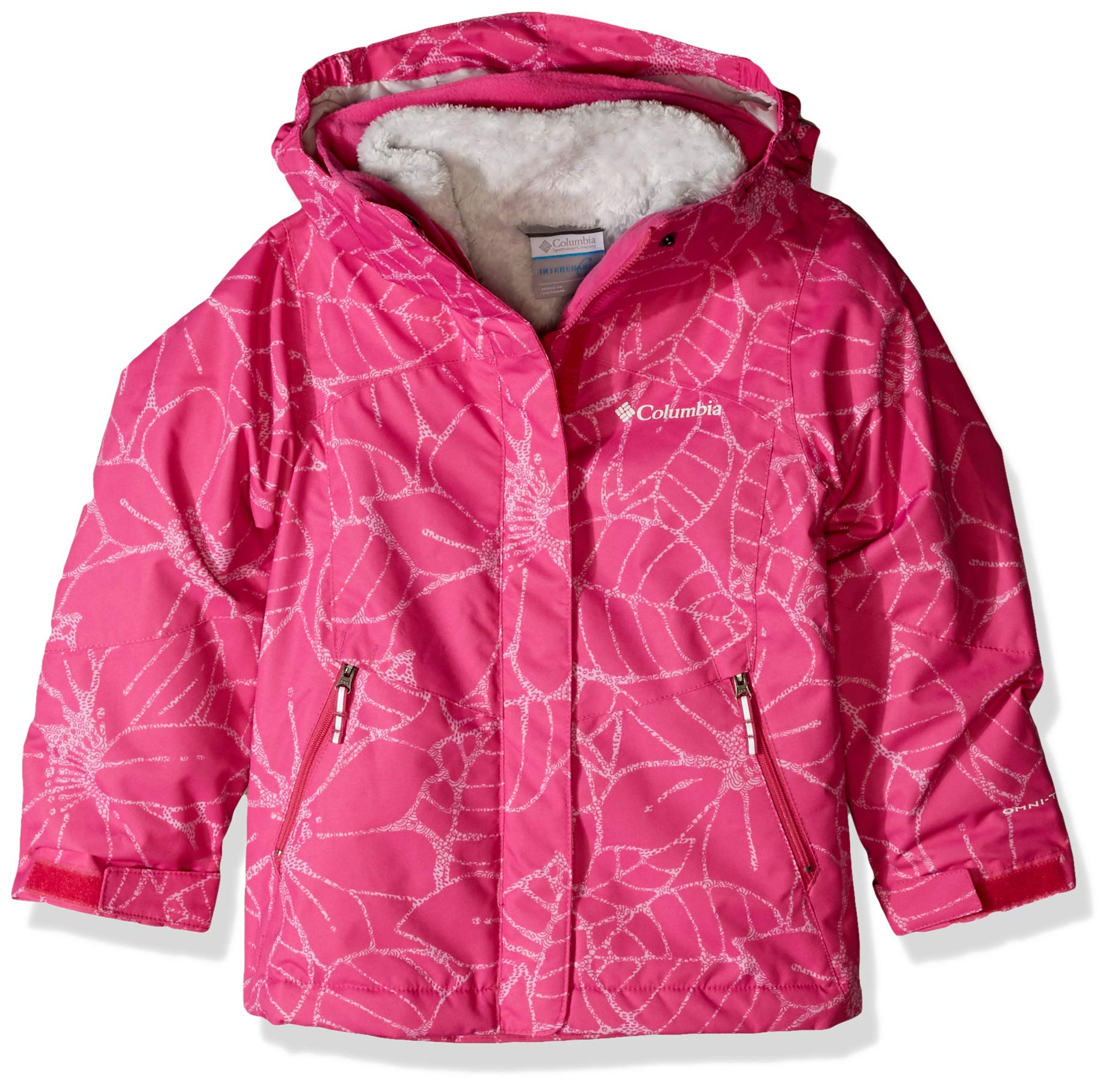 Columbia Girls' Powder Alley Interchange Jacket - Waterproof Snow Jacket for Kids, Winter Coat with Removable Fleece Liner - Perfect for Skiing, Snowboarding & Outdoor Winter Activities