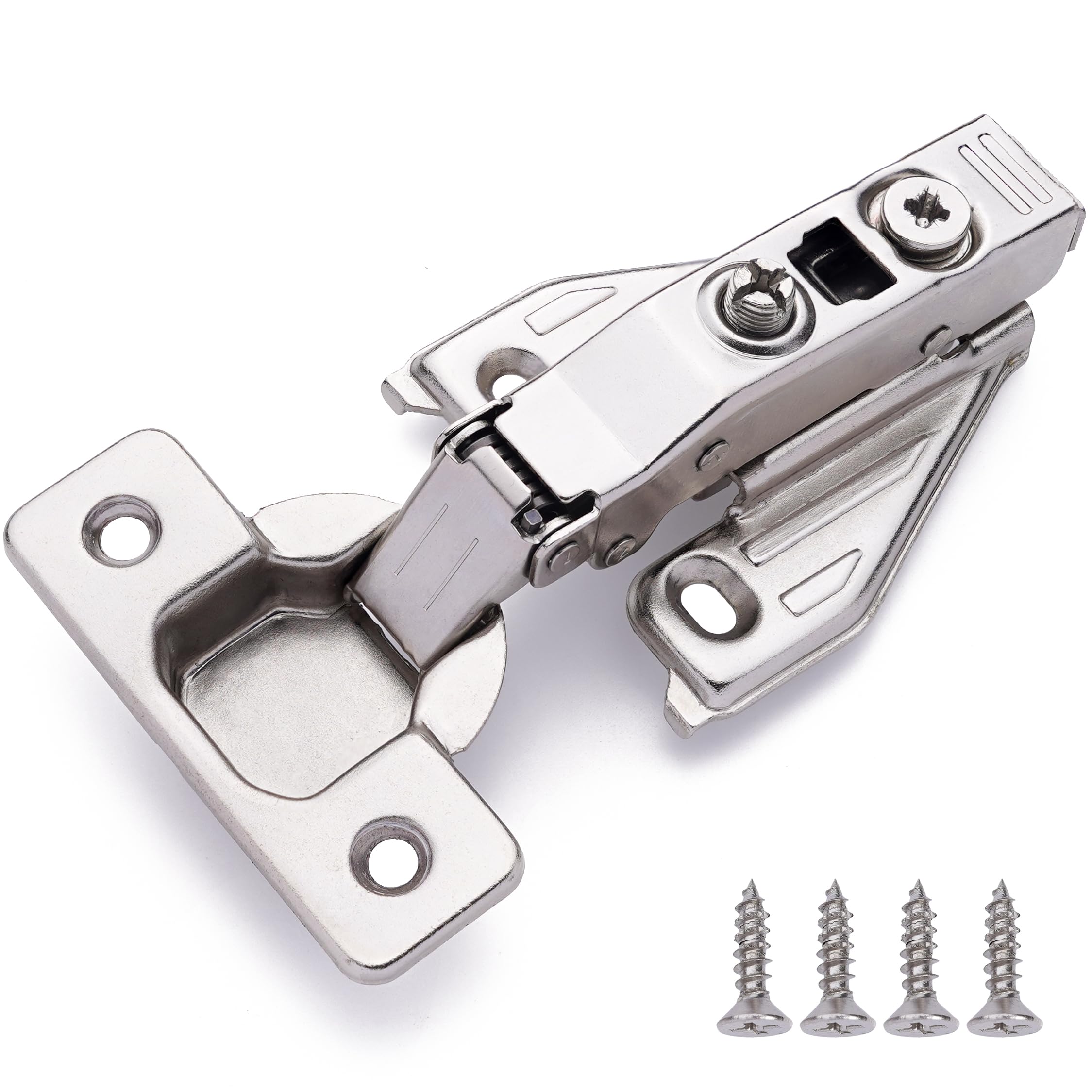 10-Pack Full Overlay Soft Close Cabinet Hinges for Kitchen Cabinets - 105° Concealed Door Hinges with 3-Way Adjustability & Clip-On Plate - Easy Installation for Smooth Cabinet Doors - Perfect for Home Kitchen Renovation & Cabinet Upgrades