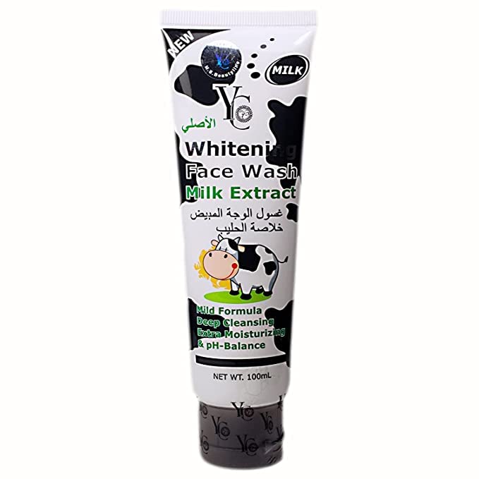 Whitening Face Wash with Milk Extract - 100ml | Brightening & Hydrating Cleanser for Glowing Skin | Perfect for Morning & Night Skincare Routine