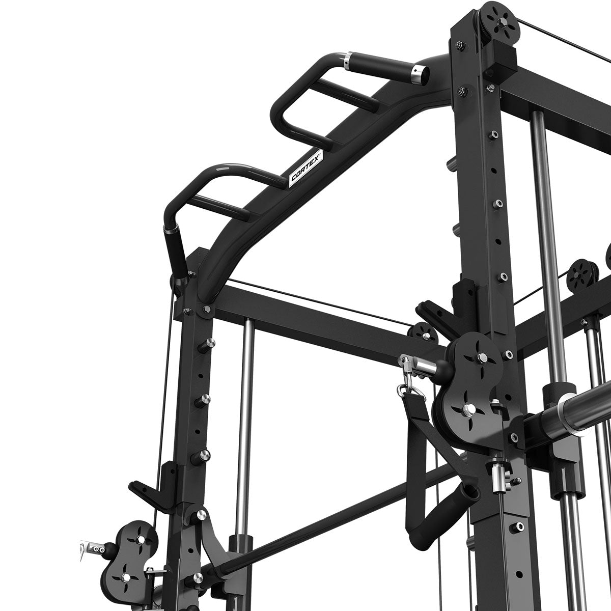 CORTEX SM 20 6-in-1 Power Rack with Smith Machine & Cable System - Home Gym Equipment for Strength Training & Weightlifting
