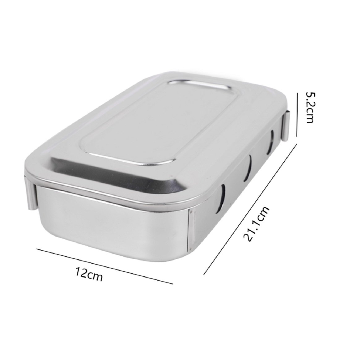 Premium Medical-Grade Stainless Steel Sterilization Box with Lid - Square Dental Instrument Sterilizer for Clinics, Hospitals & Home Use