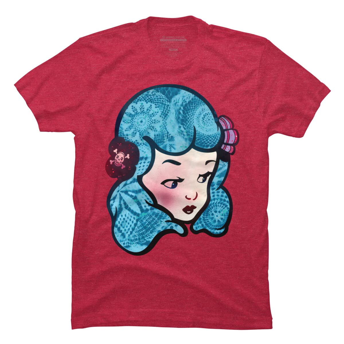 Design By Humans Men's Deadly Beauty by BeeryMethod Graphic T-Shirt - Soft Cotton Tee for Casual Wear & Street Style