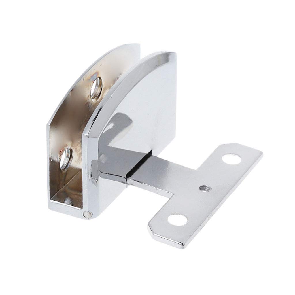 Kigauru Chrome-Plated Glass Door Hinges - Heavy Duty Cabinet Hinges for Cupboard, Gate & Furniture Hardware - Large Size - Perfect for Home, Office & Commercial Door Installations