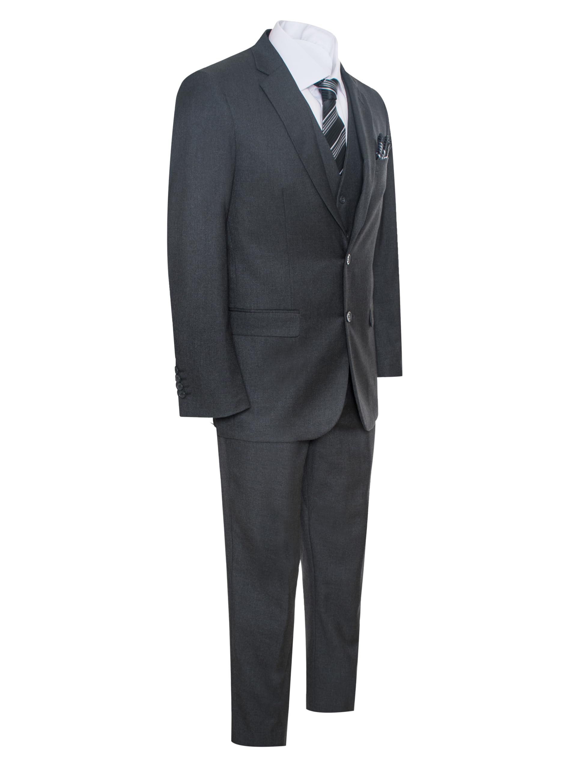 Premium Charcoal Gray Modern Fit Men's Suit - Slim Tailored Business & Wedding Suit for Professional & Formal Occasions