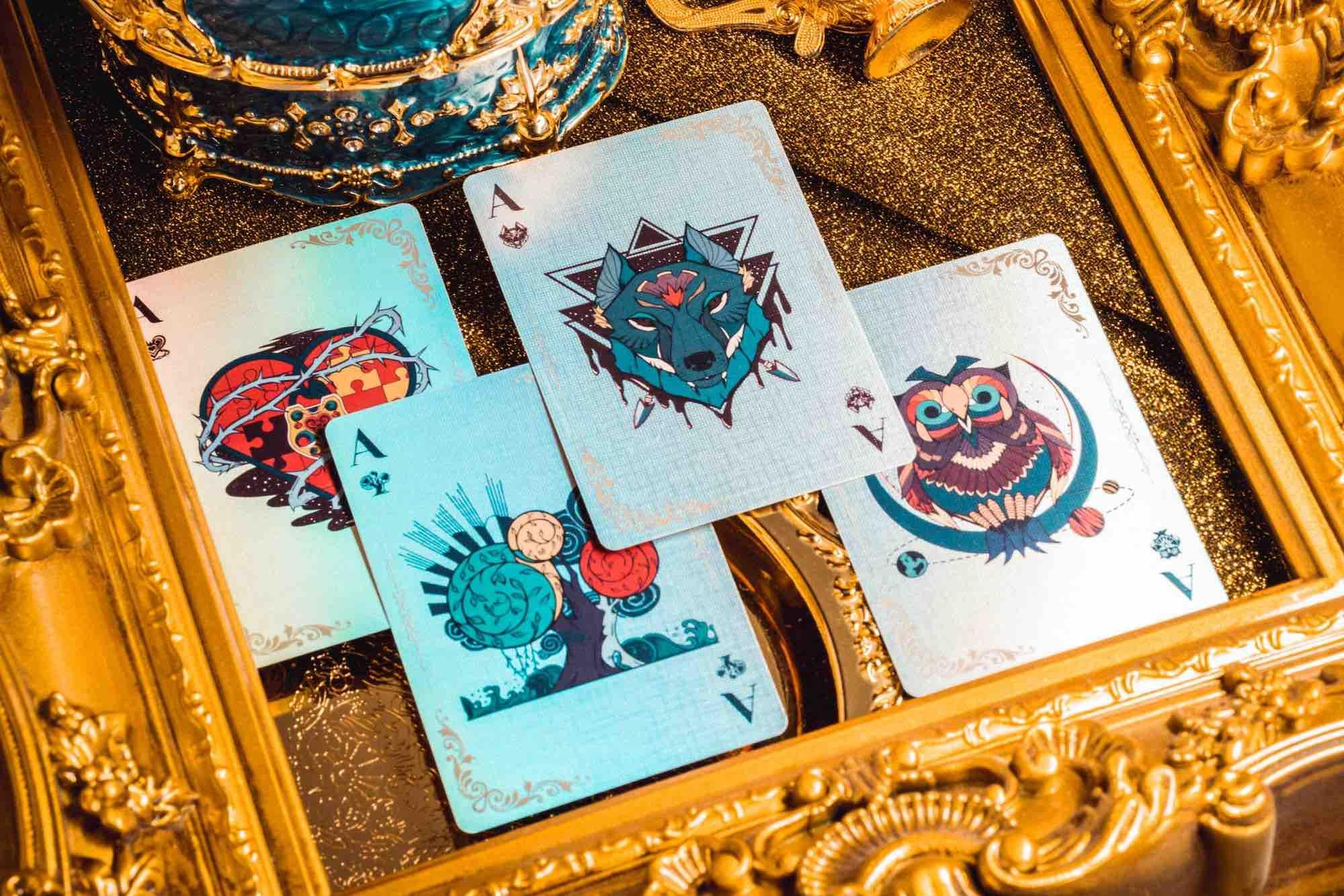 Wonder Journey Premium Golden Playing Cards - Luxury Poker Deck for Magic Tricks, Card Games & Collectors | Perfect for Parties, Casino Nights & Gifts
